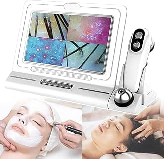 Professional Scalp Camera with 11" HD Screen, Built-in 32GB Storage for Image & Video Saving, 50X/200X Dual Lens Hair Follicle Viewer, Portable Salon & Head Spa Equipment for Client Consultation