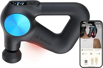 TheraGun Pro Plus 6-in-1 Deep Tissue Percussion Massage Gun - Handheld Personal Massager for Full Body Pain Relief & Muscle Tension with Biometric Breathwork, Vibration, & Heated Attachments