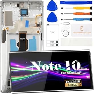 OLED for Samsung Note 10 Plus Screen Replacement for Samsung Galaxy Note 10 Plus 4g/5g LCD Screen for Galaxy SM-N975 SM-N976 LCD Touch Screen Digitizer Assembly Repair Kits with Frame (White)