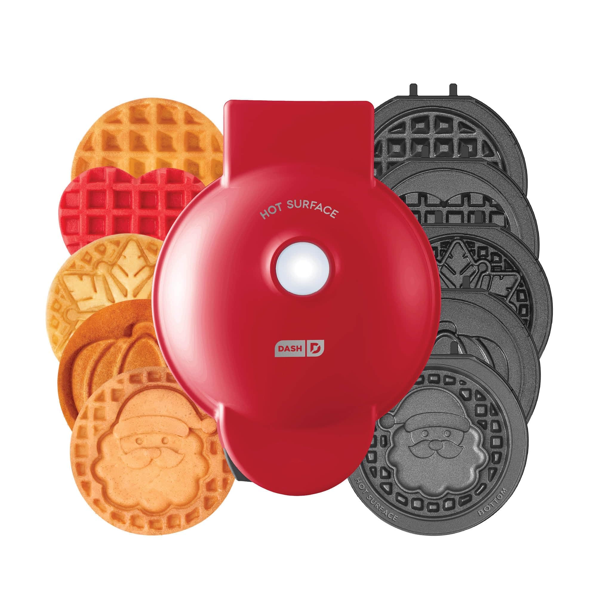 DASH Holiday Multimaker Mini System - Waffle Maker with Six 4” Removable Holi...