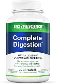 Enzyme Science Complete Digestion - Digestive enzymes for women and for men with probiotics - 3-in1 Gut Health Support for Digestion - Digestive health – Enzimas digestivas y probioticos - 30 Capsules