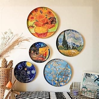 RITUALISTIC Van Gogh Wall Plates- Set of 5 |Home Decor | Painting | Divine | Intricate Designs |Valentine's day gifts