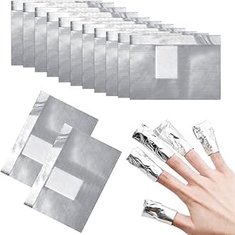 200 Pcs Foil Nail Wraps, Foils for Gel Nails, with Pre-attached Lint-Free Cotton Pads, Acetone Polish Remover, Fast & Gentle Soak Off Removing, Silver