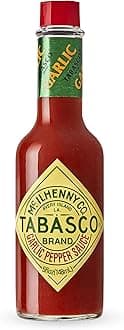 TABASCO® Brand Cayenne Garlic Pepper Sauce, Mild Hot Sauce, Glass Bottle, Smoky & Zesty Blend with Savory Garlic, Bold Flavor, Great for Italian Dishes & More, 5 Fl Oz (Pack of 1)