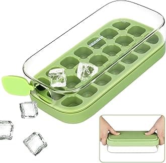 Ice Cube Tray, Easy Release Ice Mold - Silicone 21 pcs Ice Cube Trays for freezer - Ice Box for Cocktail, Tea, Coffee