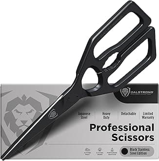 Japanese Stainless Steel Ambidextrous Kitchen Scissors - All Purpose - Heavy Duty - Detachable - Sharp Blade - Herbs, Pizza, Meat Cutting
