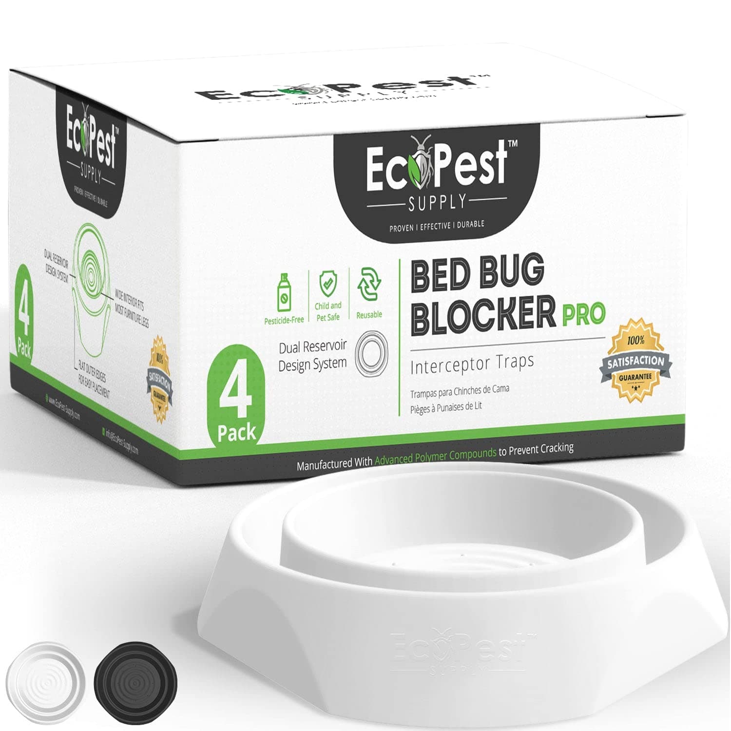 Bed Bug Interceptor Trap - 4 Pack (White)