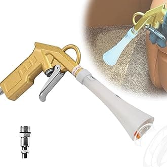 Tornado Air Cleaning Gun with Rubber Guard and Brass Adjustable Air Flow Nozzle Air Gun for Compressor Pneumatic Tool for Dust Cleaning Car Detailing