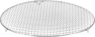 HARFINGTON Round Cooking Rack 15.9-inch Stainless Steel Cross Wire Barbecue Grill Net with 20mm Legs for Cooking Baking Steaming BBQ