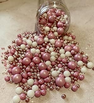 Pink and Metallic Pink Edible Cake Srpinkles (35g)