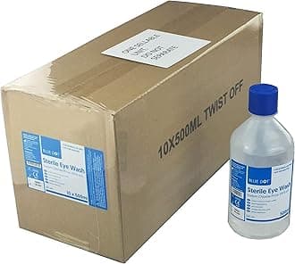 beseloa Crest Medical 500ml Eyewash Sterile Saline Solution 10 x 500ml Bottles