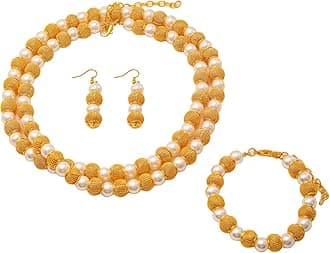 Gold Necklaces for Women Chunky Gold Silver Choker Necklace Statement Egyptian Jewelry for Women Men Gold Costume Jewelry Sets Accessories Gift