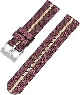Nylon Watch Strap 20mm 22mm for Quartz Watch Smart Watch Woven Canvas Strap