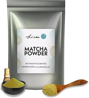 Li Cha Matcha Tea Powder (1kg/2.2lbs Bag) | Sweetened Beverage Mix for Bubble Milk Tea, Boba Beverages & Desserts