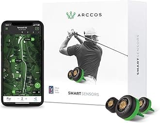 Arccos Golf Smart Sensors - Golf's #1 On Course Tracking System Featuring The First-Ever A.I. Powered GPS Rangefinder