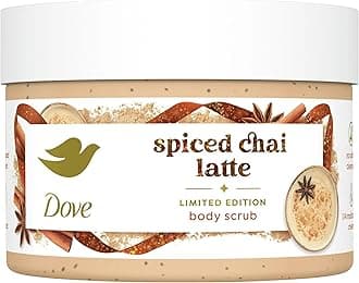 Exfoliating Body Scrub – Spiced Chai Latte, Deeply Nourishing Exfoliant with ¼ Moisturizing Cream, 10.5 oz