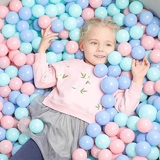 ORCHID M® 100 PCS Balls for Ball Pit, Plastic balls for Ball Pit, Pit Balls for Babies, Playpen Ball 100 for Indoor & Outdoor, Kids Birthday Party Supplies