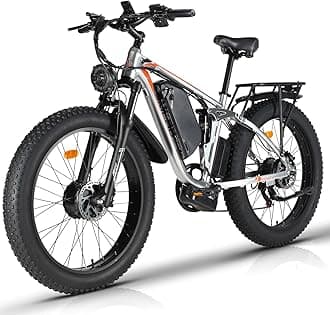 Smlro V3 Plus Electric Bicycle 2000W Dual Motor Ebike 48V 22.4Ah Mountain Snow E Bike 35MPH Electric Bicycle 26" Fat Tire 7 Speed MTB for Trail Riding Excursion Commute