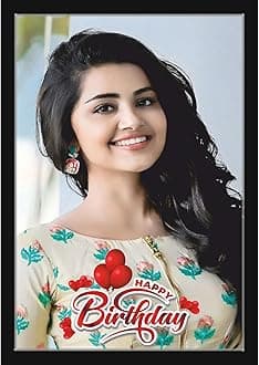 Mad Masters Happy Birthday Customized Photo Frames with Photo Upload, Personalised Gift for Friend, Husband, Wife, Him, Her and Couple (Birthday)