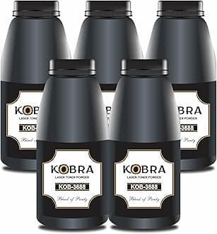 Kobra 3688 Laser Toner Powder Compatible with HP 35A, 36A, 88A, 78A, 83A, 85A & Canon 337, 912, 925 Toner Cartridges (Pack of 05)