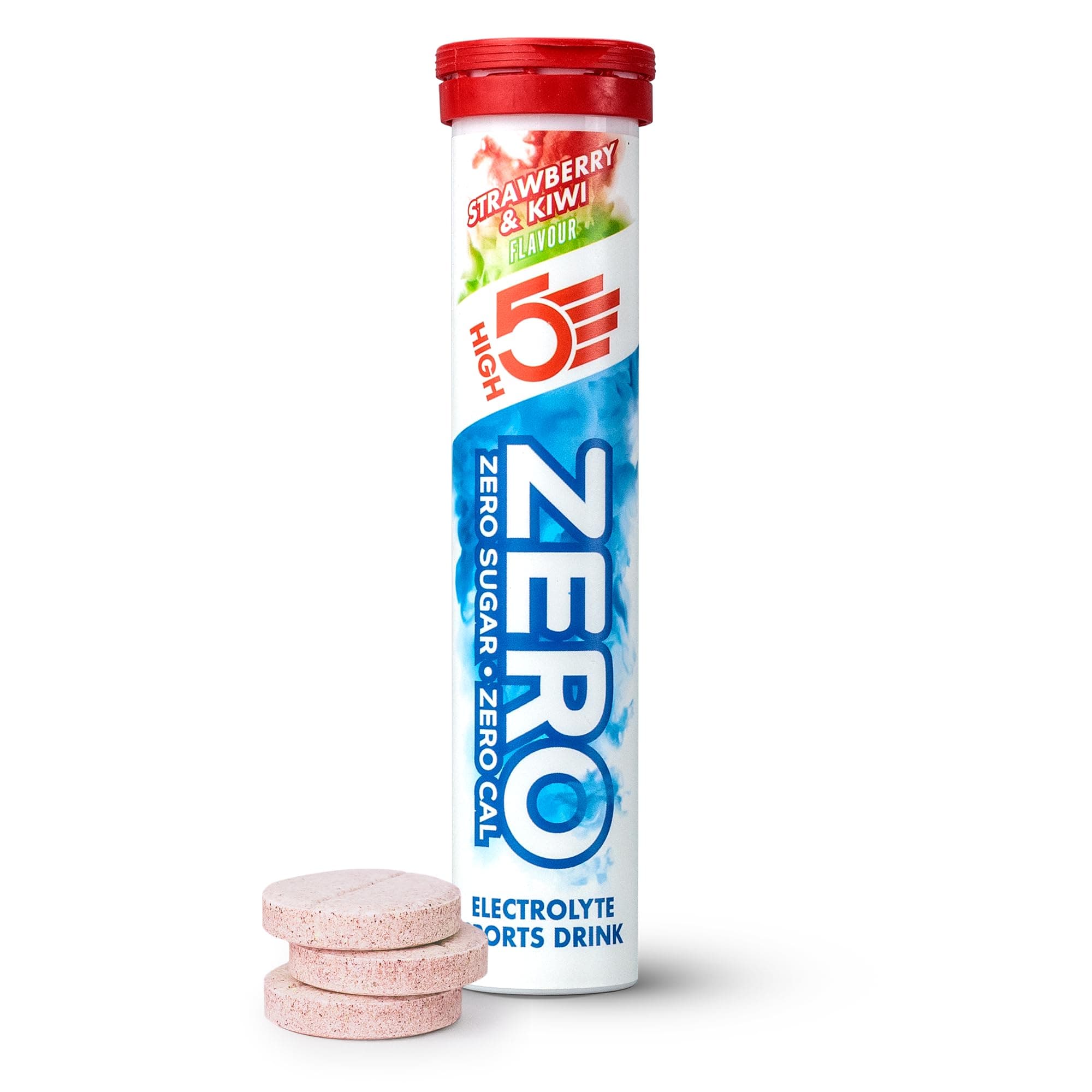 HIGH5 ZERO Electrolyte Tablet - Hydration Tablets Enhanced with Vitamin C - 0 Calories & Sugar Free - Boost Hydration, Performance & Wellness - Strawberry & Kiwi, 20 Tablets (20x, Pack of 1)