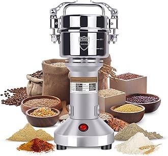 Goldtouch 150g Electric Grain Grinder Mill 1500W Spice Grinder 304 Stainless Steel High Speed 28000rpm Electric Flour Grain Mill for Nut, Rice, Spice, Coffee, Flour, Herb