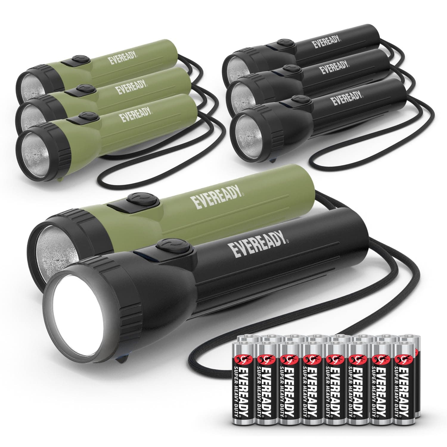 LED Flashlight Bright Reliable Flashlights for General Purpose, Great for Camping, Car, Emergency Storm Power Outage Handheld Flashlight (Batteries Included)