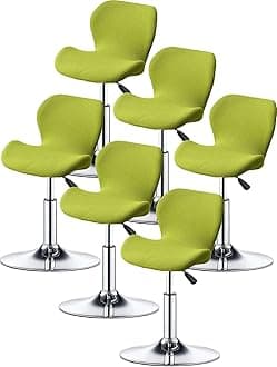 Bar Stool Cover Set of 2/4/6 Shell Back Adjustable Swivel Bar Stools Slipcover,Barstool Protector Covers for Dining Room Kitchen (Color : #5, Size : 6pcs)