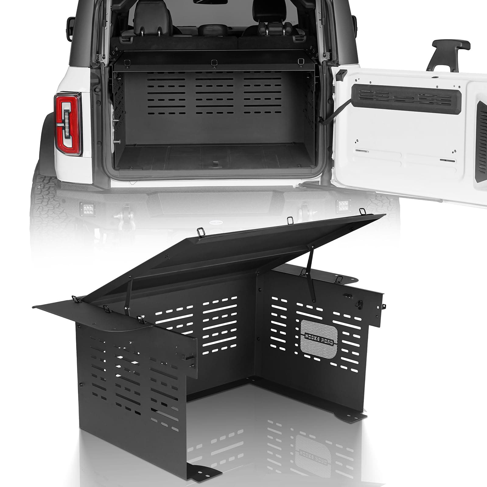 u-Box Bronco Storage Cargo Rack Trunk Security Deck Enclosure for 2021-2024 Ford Bronco 4-Door Soft & Hard Top(Exclude Bronco Sport)