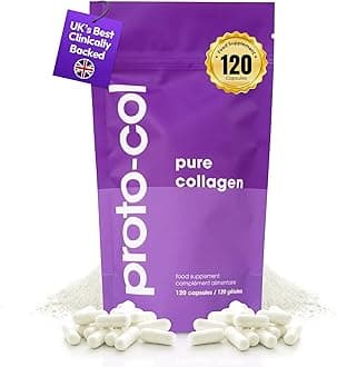 Pure Collagen Supplement for Women, 2500mg Bioactive Collagen Peptides, Clinically Proven Type I & III Hydrolysed Anti-Ageing Formula for Skin, Hair, Nails & Joint Support, 120 Capsules