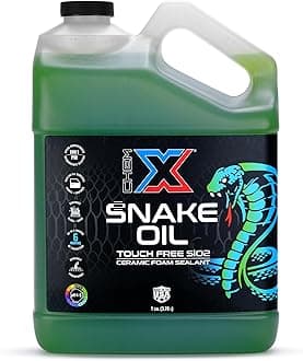 Chem-X Snake Oil: No-Touch SiO2 Ceramic Foam Sealant, Spray On Rinse Off, Hydrophobic Gloss Finish, Up to 6 Months Protection, Safe for Paint Glass Trim Wheels - 1g