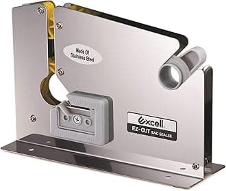 MAT Stainless Steel Premium Bag Sealing Tape Dispenser for Ground Meat Packaging System & Bag Neck Sealer: for up to 1/2 inch Wide