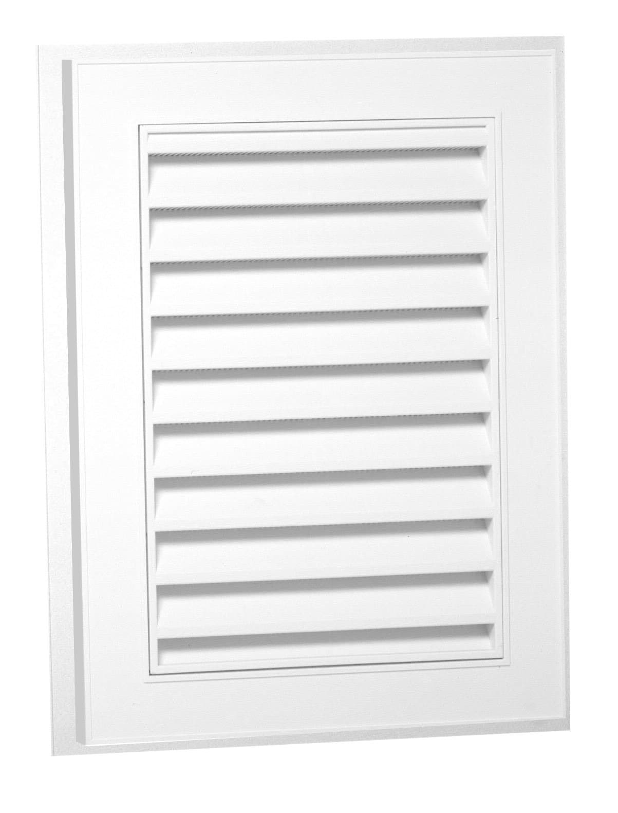 626075-00 Small Rectangular Gable Vent, 12 in W X 18 in H, 44 Sq-in, Polypropylene