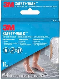 Safety-Walk 3M Tub Shower Tread, Clear, 1-inch 180-Inch Roll, 7640NA