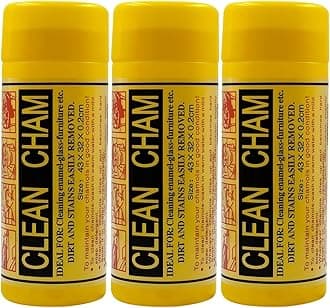 Dotted Premium Super Absorbent PVA Chamois | Leather Towel for Car, Office, Home Cleaning | Super Absorption Chamois Capacity of 250 Ml Water (3, 43x32 Small)