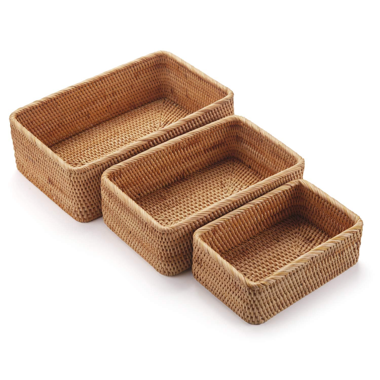 Rattan Fruit Baskets Rectangular