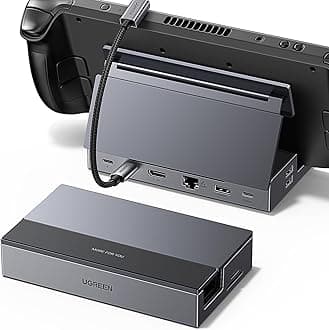 Steam Deck Dock 9-in-1 USB C Docking Station Foldable Stand, 4K@60Hz HDMI, Gigabit Ethernet, PD 100W, 10Gbps USB A&C 3.2, TF/SD for Steam Deck, Rog Ally, ROG Xbox Ally, Legion Go