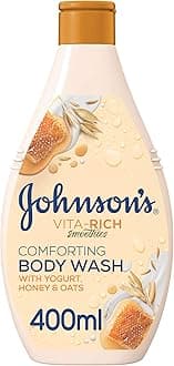 Johnson's Vita-Rich Comforting Body Wash with Yogurt Concentrate Honey and Oats for Long-Lasting Moisturisation and Silky Soft Skin 400ml