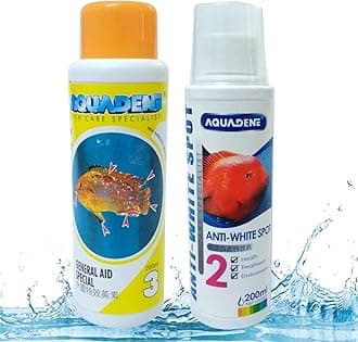Jainsons Pet Products Aquadene Aquarium Fish Care Special Freshwater and Saltwater Effective Treatment for Fish Tank (200 ML, General AID, Anti White SPOT)