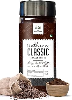 Vanalaya Southern Classic Instant Coffee Chicory Mix of 70% coffee & 30% chicory (50gm)