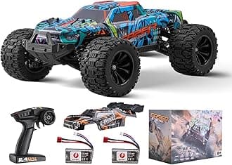VEVOR 1/14 Scale RC Car, 4WD Off-Road Truck, 45° Wheelie, Stepless Speed, 42 km/h, Hobby RC Car Toy for Kids & Adults, Multicolor