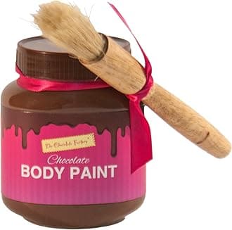 Body Chocolate Paint with paint brush Just warm us and apply chocolate sauce Delicious taste, Natural ingredients.