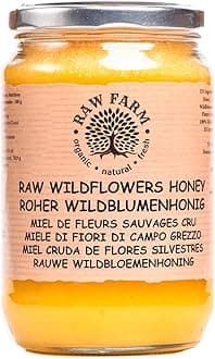 Raw Farm - Pure Raw Wildflowers Honey 900 g - Unfiltered, Unheated, Unprocessed, Cold-Extracted – Rich in Enzymes & Pollen, Straight from RAW FARM Bee hives