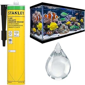 S420 Aquarium Silicone Sealant Clear - 1x10.1 Fl. Oz. Fish Tank Safe, Waterproof Bond to Glass, High Elasticity, Non-Toxic Aquarium Sealer for Freshwater & Saltwater | 1 Pack