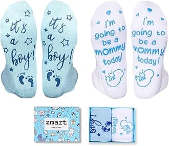 Labor and Delivery Socks 2 Pack, Maternity Pregnancy Inspirational Socks for Hospital with Gift Box
