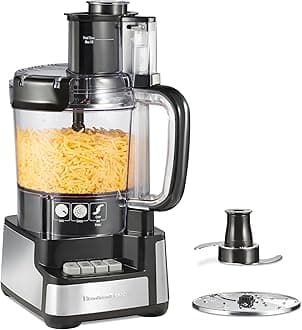 Stack & Snap Food Processor and Vegetable Chopper, BPA Free, Stainless Steel Blades, 12 Cup Bowl, 2-Speed 450 Watt Motor, Black (70725A)