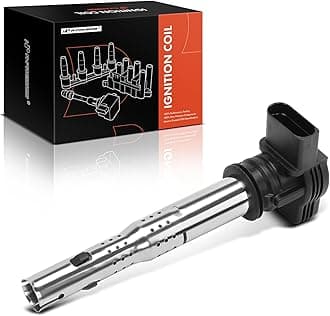 A-Premium Ignition Coil Compatible with Audi, Volkswagen & Lamborghini Vehicles - 2.0L 2.5L 4.2L - A3 2006-2013, A4 2005-2016, A5 A6 Q3 TT Quattro allroad Beetle Golf Jetta Passat Tiguan Eos Gallardo