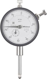 2416SBCAL Dial Indicator with Calibration, #4-48 UNF Thread, 3/8" Stem Dia., Lug Back, White Dial, 0-100 Reading, 57mm Dial Dia., 0-1" Range, 0.001" Graduations, +/-0.002" Accuracy