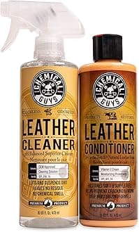 Chemical Guys SPI_208_16 Colorless and Odorless Leather Cleaner (16 oz) with SPI_401_16 Vintage Series Leather Conditioner (16 oz)