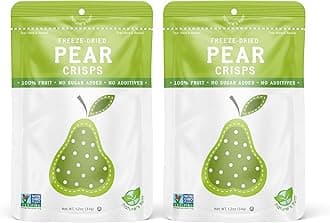 Nature’s Turn Freeze-Dried Fruit Snacks, Pear Crisps, Pack of 2 (1.2 oz Each)